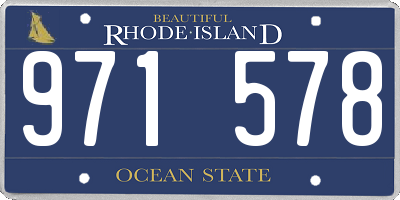 RI license plate 971578