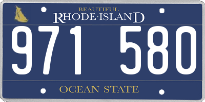 RI license plate 971580