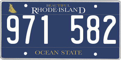 RI license plate 971582