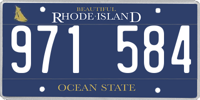 RI license plate 971584