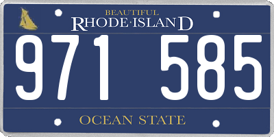 RI license plate 971585