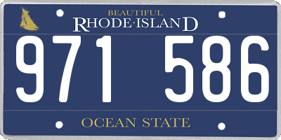 RI license plate 971586