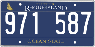 RI license plate 971587