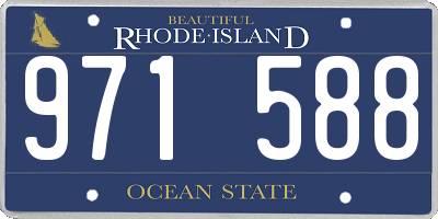 RI license plate 971588