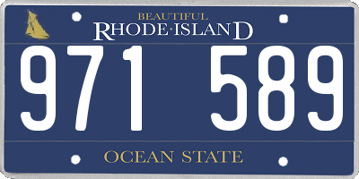 RI license plate 971589