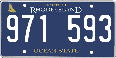 RI license plate 971593