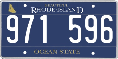 RI license plate 971596