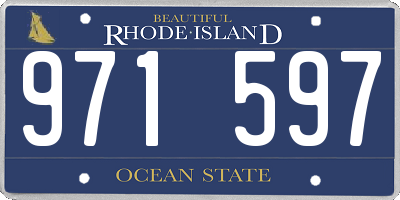 RI license plate 971597