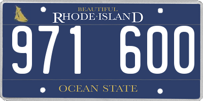 RI license plate 971600