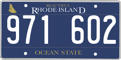 RI license plate 971602