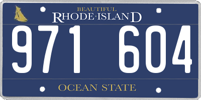 RI license plate 971604