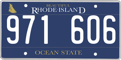 RI license plate 971606