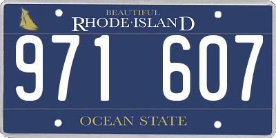 RI license plate 971607