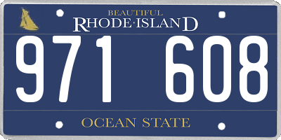 RI license plate 971608