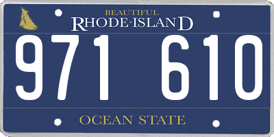 RI license plate 971610