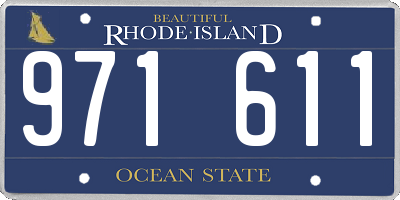 RI license plate 971611