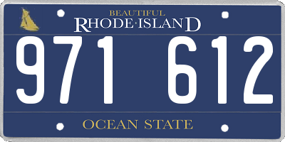 RI license plate 971612