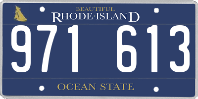 RI license plate 971613