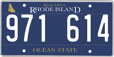 RI license plate 971614