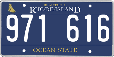 RI license plate 971616