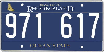 RI license plate 971617