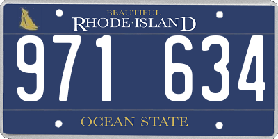 RI license plate 971634