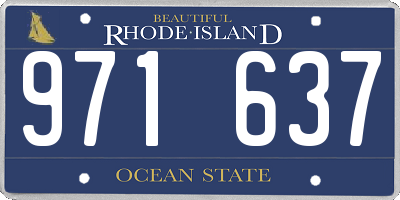 RI license plate 971637