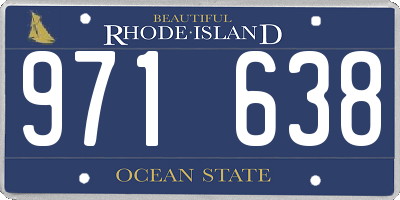 RI license plate 971638