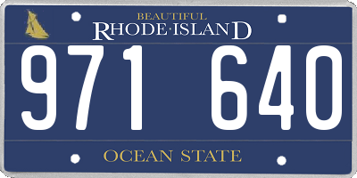 RI license plate 971640