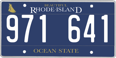 RI license plate 971641