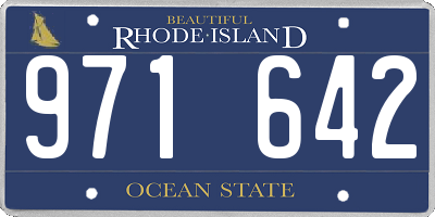 RI license plate 971642