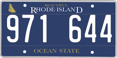 RI license plate 971644