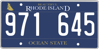 RI license plate 971645