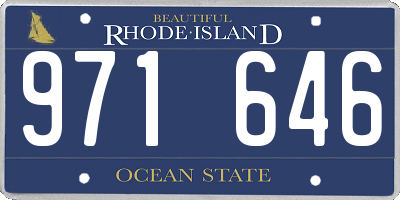 RI license plate 971646