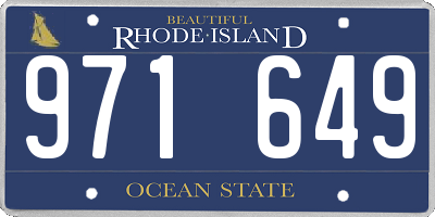 RI license plate 971649