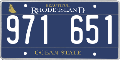 RI license plate 971651