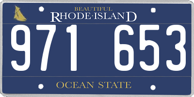 RI license plate 971653