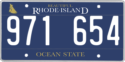 RI license plate 971654