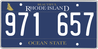 RI license plate 971657