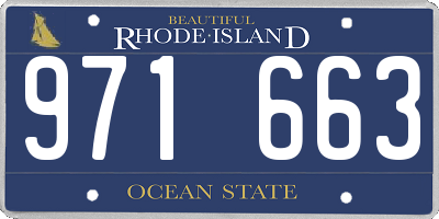 RI license plate 971663