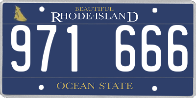 RI license plate 971666