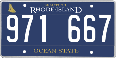 RI license plate 971667