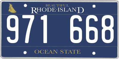 RI license plate 971668