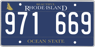 RI license plate 971669