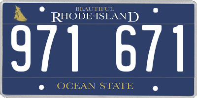 RI license plate 971671