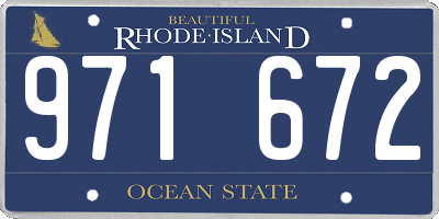 RI license plate 971672