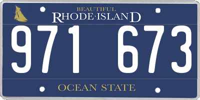 RI license plate 971673