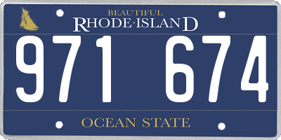 RI license plate 971674