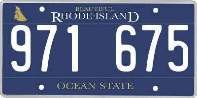 RI license plate 971675