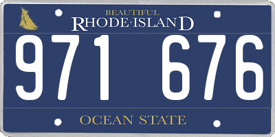 RI license plate 971676